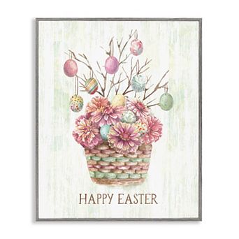 Stupell Home Decor Happy Easter Bouquet Wall Art