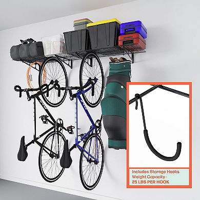 RAD Sportz Garage Wall Shelving with Bike Hooks