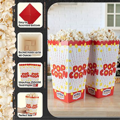 50-Pack of 46oz Paper Popcorn Boxes by Great Northern Popcorn