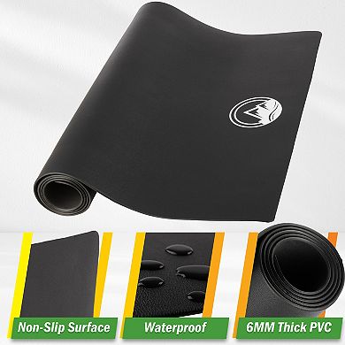 Wakeman 30x84in Treadmill Mat - 5mm Exercise Mat