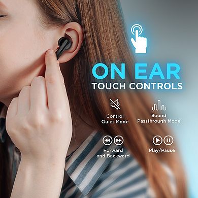 OontZ True Wireless BudZ ULTRA, Active Noise Cancelling Bluetooth Earbuds with Charging Case