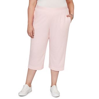 Plus Size Alfred Dunner Everyday French Terry Flat Front Capri Pants