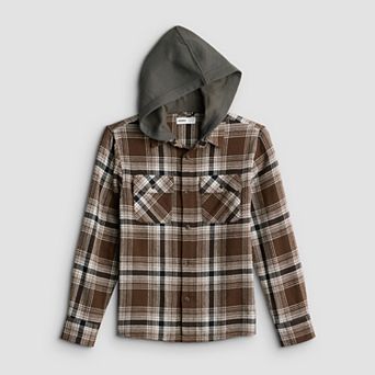 Boys 8-20 Sonoma Goods For Life® Supersoft Hooded Flannel in Regular & Husky