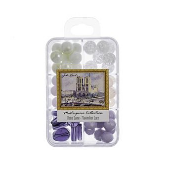 John Bead Masterpiece Collection 6 Grids Mixed Glass Bead Box 85 Grams