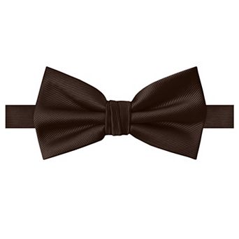 Jacob Alexander Men's Silk Blend Pre-Tied Adjustable Banded Bow Tie - Solid Color