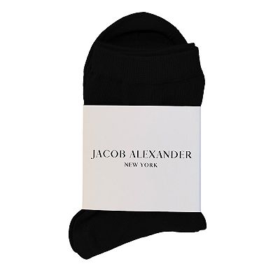 Jacob Alexander Men's Solid Crew Dress Socks - Pair