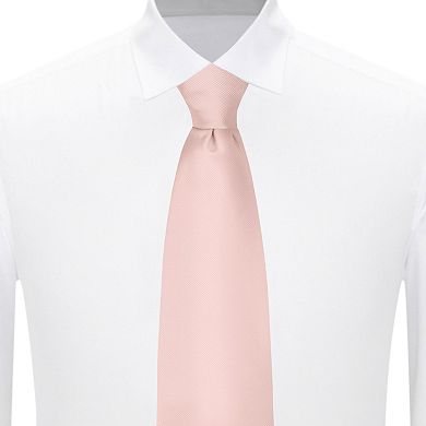 Jacob Alexander Men's Silk Blend Neck Tie - Solid Color, Regular Length