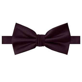 Jacob Alexander Men's Silk Blend Pre-Tied Adjustable Banded Bow Tie - Solid Color