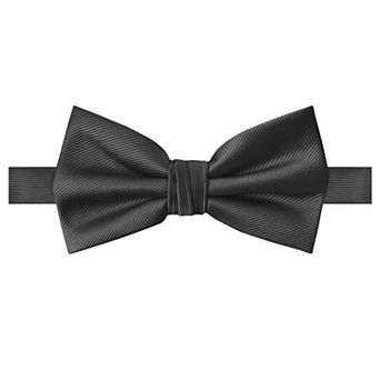 Jacob Alexander Men's Silk Blend Pre-Tied Adjustable Banded Bow Tie - Solid Color