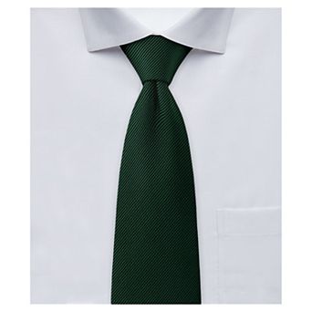 Jacob Alexander Men's Silk Blend Neck Tie - Solid Color, Regular Length