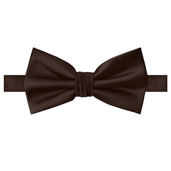 Jacob Alexander Men's Silk Blend Pre-Tied Adjustable Banded Bow Tie - Solid Color