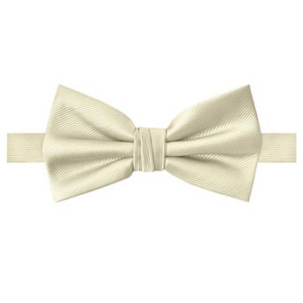 Jacob Alexander Men's Silk Blend Pre-Tied Adjustable Banded Bow Tie - Solid Color