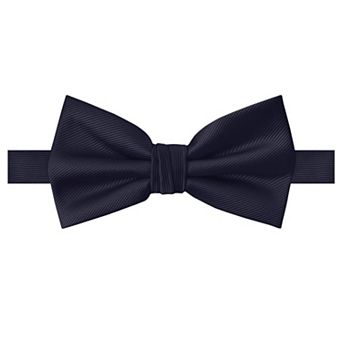 Jacob Alexander Men's Silk Blend Pre-Tied Adjustable Banded Bow Tie - Solid Color