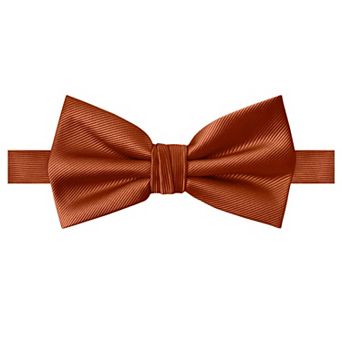 Jacob Alexander Men's Silk Blend Pre-Tied Adjustable Banded Bow Tie - Solid Color