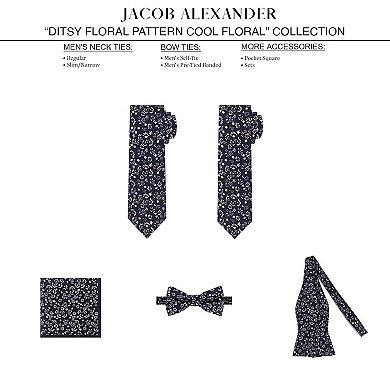 Jacob Alexander Men's Ditsy Floral Pocket Square Handkerchief