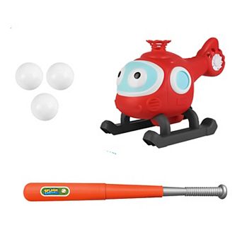 2-in-1 Kids Water Sprinkler Baseball Toy 360° Rotating Tee Ball Set for Backyard Summer Fun
