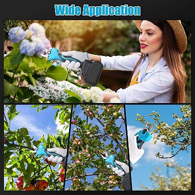 2-in-1 Cordless Electric Pruning Shears with Pole, 21V 4.0Ah, 13FT Reach
