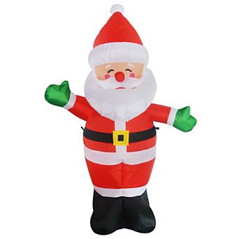 GOOSH 5 FT Christmas Inflatables Santa Claus Standing Santa with Built-in LEDs
