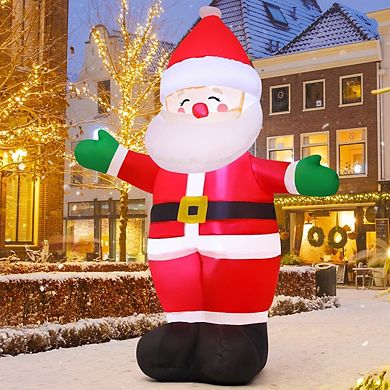 GOOSH 5 FT Christmas Inflatables Santa Claus Standing Santa with Built-in LEDs