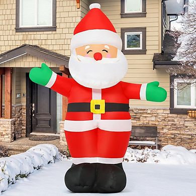 GOOSH 5 FT Christmas Inflatables Santa Claus Standing Santa with Built-in LEDs