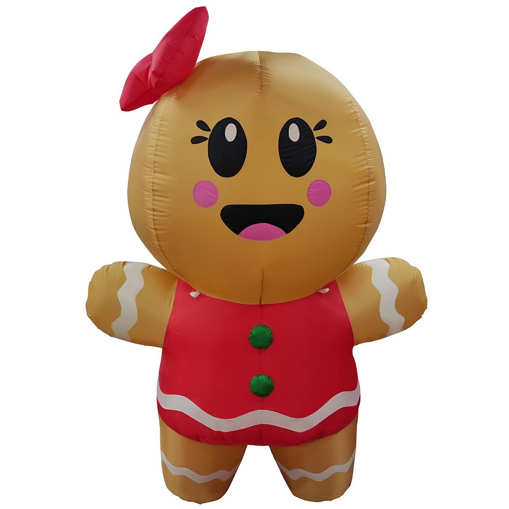  フィギュリン クララ&ペーター クリスマス GOOSH 6.7 FT Christmas Inflatables Gingerbread Girl Inflatable