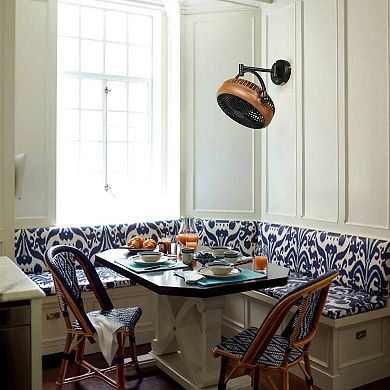 10-inch Industrial ABS 3-Blade Wall Mount Oscillating Fan with Pull Chain