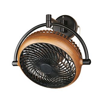 10-inch Industrial ABS 3-Blade Wall Mount Oscillating Fan with Pull Chain