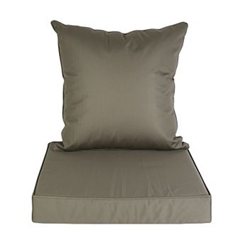 Outdoor Waterproof Deep Seat Cushion Set with Back Pillow