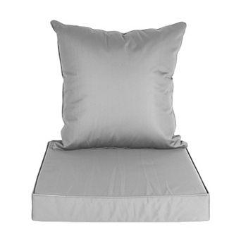 Outdoor Waterproof Deep Seat Cushion Set with Back Pillow