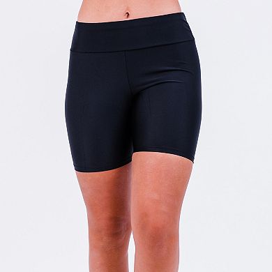 Women's Maya Tankini Swim Top With Removable Cups and Black Mid-Thigh Swim Shorts