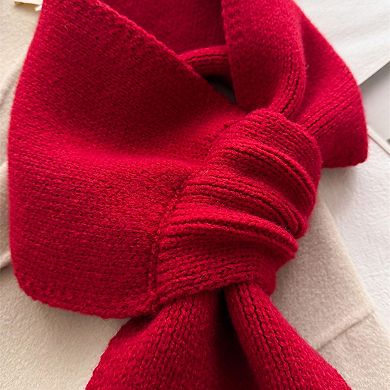 Women's Soft Knit Scarf with Pull-Through Loop Design Cozy Textured Fabric 29.5x7in