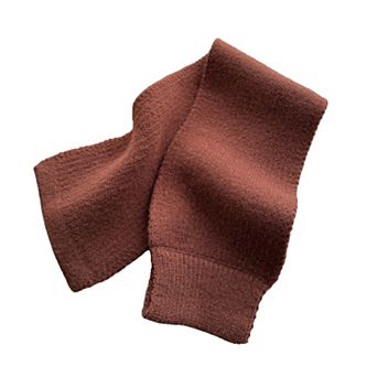 Women's Soft Knit Scarf with Pull-Through Loop Design Cozy Textured Fabric 29.5x7in