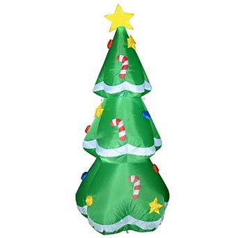 GOOSH 5 FT Christmas Inflatables Tree Outdoor Decorations with Built-in LEDs