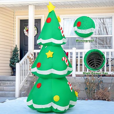 GOOSH 5 FT Christmas Inflatables Tree Outdoor Decorations with Built-in LEDs