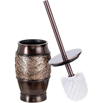 Dublin Brown Toilet Brush Set - Toilet Bowl Cleaner Brush and Holder