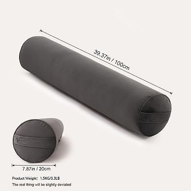 Long Pillow for Bed,Round Bolster Pillow, Body Pillow, Ergonomic Support,39.37" X 7.87"