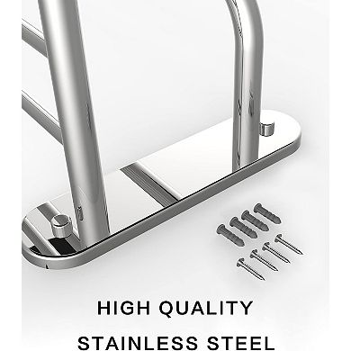 Bathroom Towel Rack Towel Bar Towel Shelf Chrome Stainless and Zinc Alloy Wall Mount