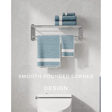 Bathroom Towel Rack Towel Bar Towel Shelf Chrome Stainless and Zinc Alloy Wall Mount