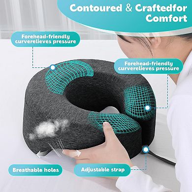 Breathable Face Down Pillow, Massage Pillow Face Down After Eye Surgery, Adjustable Memory Foam