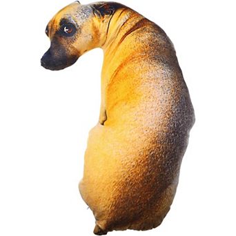 3D Dog Throw Pillow 3D Simulation Plush Stuffed Animal Cushion Pillow Toy (Hound 50cm)