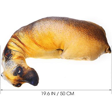 3D Dog Throw Pillow 3D Simulation Plush Stuffed Animal Cushion Pillow Toy (Hound 50cm)