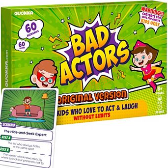 QUOKKA Charades & Guessing Game Scenario & Quirk Cards for Kids, Teens, Adults, and Families