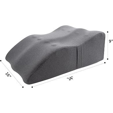 Leg Elevation Pillow with Memory Foam, Wedge Pillow, Knee Pain and Improves Blood Circulation