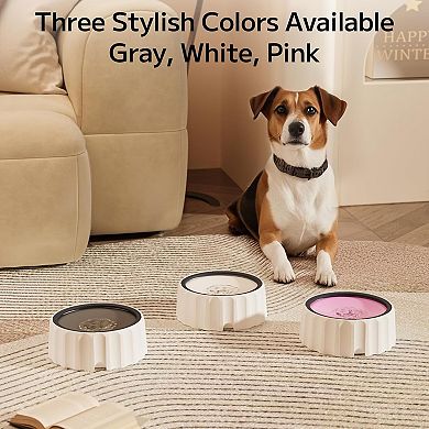 Dog Water Bowl 70oz/2L Large Capacity Water Dispenser No Spill Non Slip No Splash