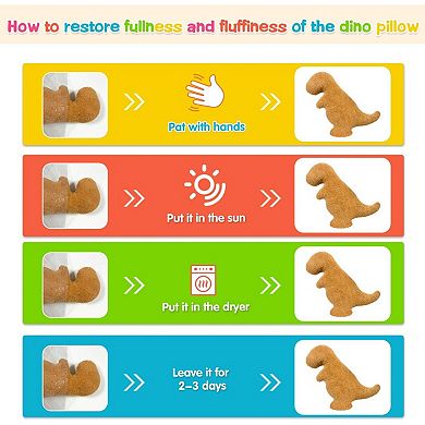 Dino Nuggets Pillow Plush, Dinosaur Chicken Plush Nuggets Pillow for Funny Birthday Gifts