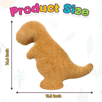 Dino Nuggets Pillow Plush, Dinosaur Chicken Plush Nuggets Pillow for Funny Birthday Gifts