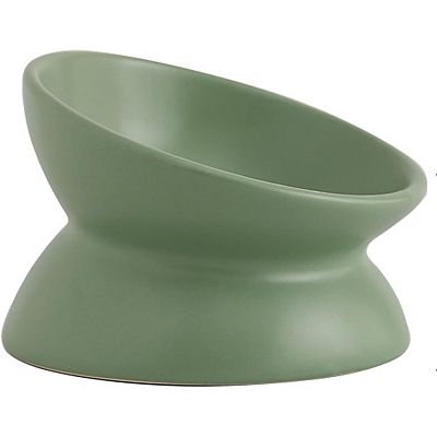 Ceramic Raised Cat Bowl, Cat Food Bowls Elevated Tilted, Ceramic Pet Bowl  Whisker Friendly