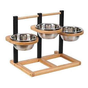 Dog Bowl,5 Height Adjustable Raised Dog Bowl,Dogs Food Bowls Stand Feeding Station