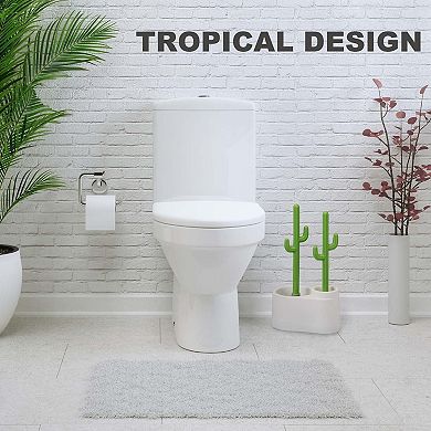 Cactus Toilet Plunger and Brush Set for Bathroom Cleaning - 1 Set
