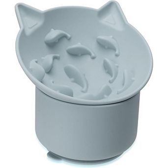 Cat Slow Feeder, Elevated Slow Feeder Bowl Tilt Design, Suitable for Dry and Wet Food